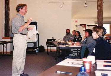 Don Neubacher, Point Reyes Superintendent, welcomes charrette participants at Point Reyes National Seashore Greening Charrette