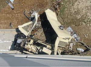 Emergency backup generator destroyed by storm surge during Hurricane Katrina 