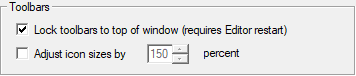 Illustration of the SI Editor's Tools Menu - Options: Display and Navigator Settings