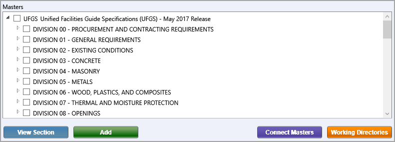 SI Explorer's File Menu - Add Sections: Masters Tab - Masters Illustration SI Explorer's File Menu - Add Sections: Masters Tab - Masters