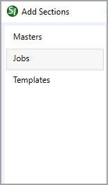 SI Explorer's File | Add Sections: Jobs Tab Illustration SI Explorer's File | Add Sections: Jobs Tab
