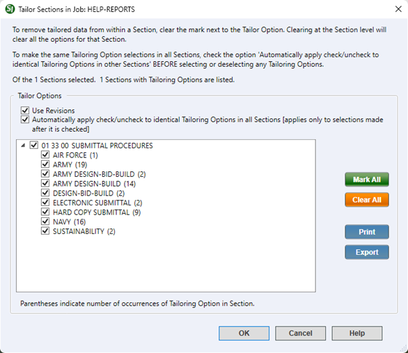Illustration SI Explorer's Section Menu - Tailor